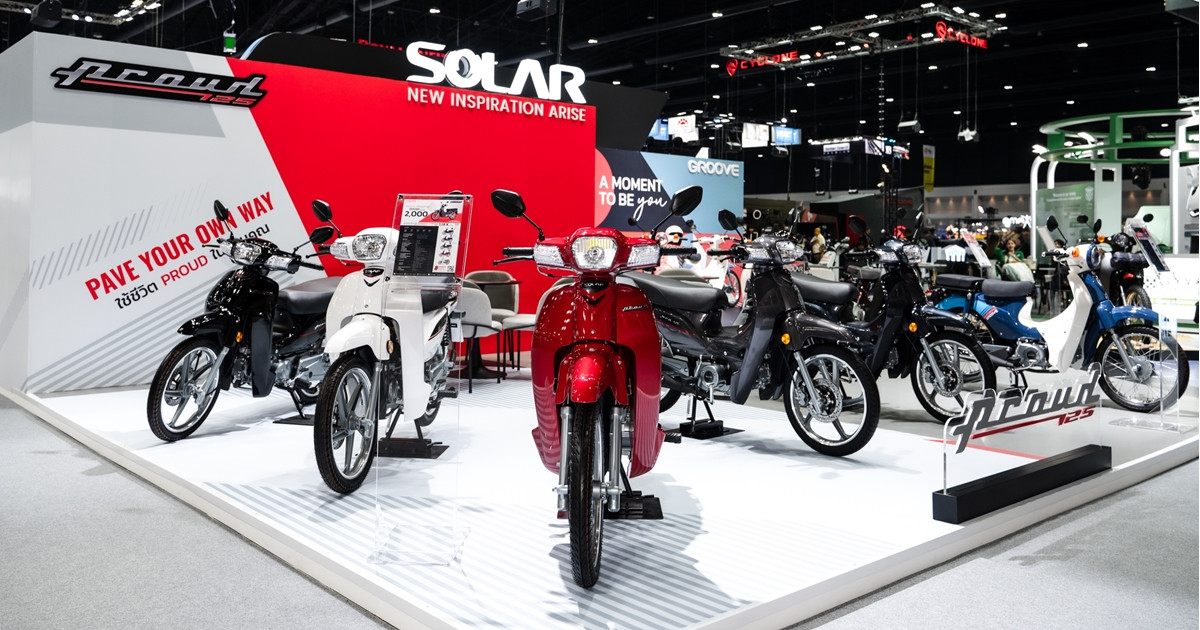 แรงบันดาลใจใหม่เกิดขึ้นได้ทุกวัน “SOLAR” เปิดตัวรถจักรยานยนต์รุ่นพิเศษ “GROOVE CROSS CAMP” ในงาน Motor Expo 2023