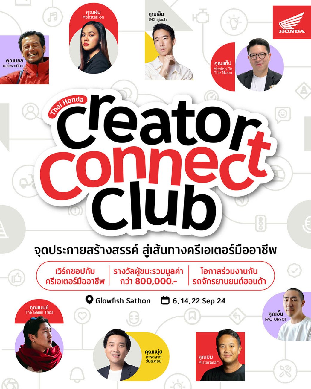 สายคอนเทนต์ห้ามพลาด! ‘Thai Honda Creator Connect Club’  งานนี้ที่พร้อมปั้นครีเอเตอร์ยุคใหม่แห่งวงการมอเตอร์ไซค์