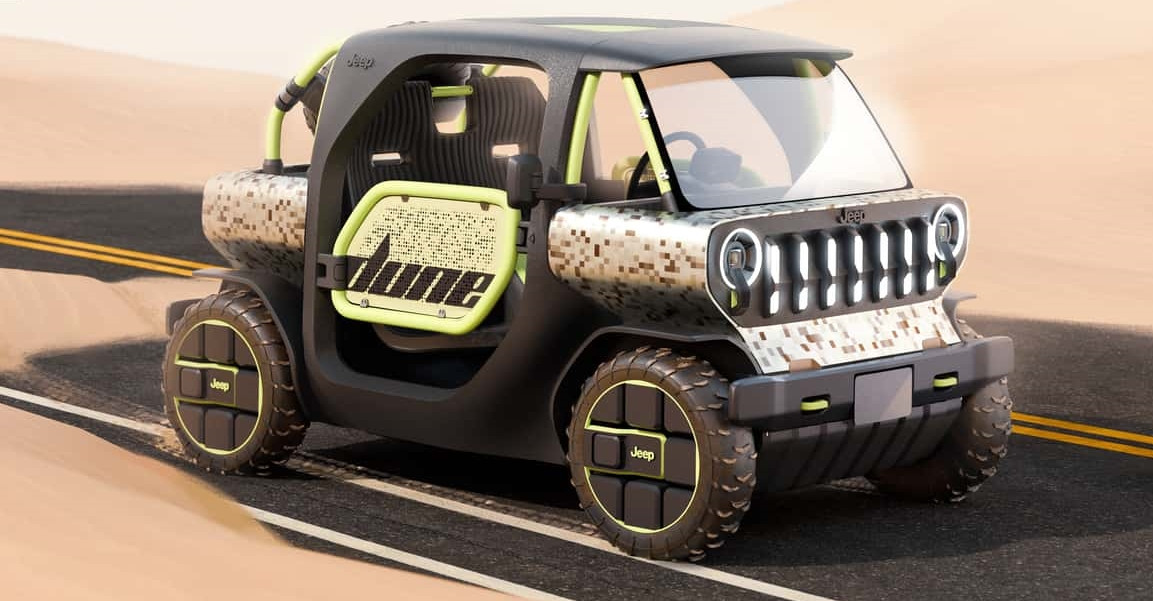 รถต้นแบบสายลุย Jeep Dune Concept ขุมพลังไฟฟ้า ไซส์กะทัดรัด จากจินตนาการ