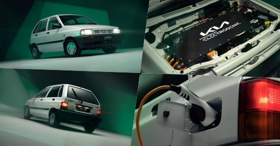 รถยนต์ไฟฟ้าในร่างรถ KIA ปี 1996 พร้อมเกียร์ธรรมดา 5 สปีด สุดคลาสสิค