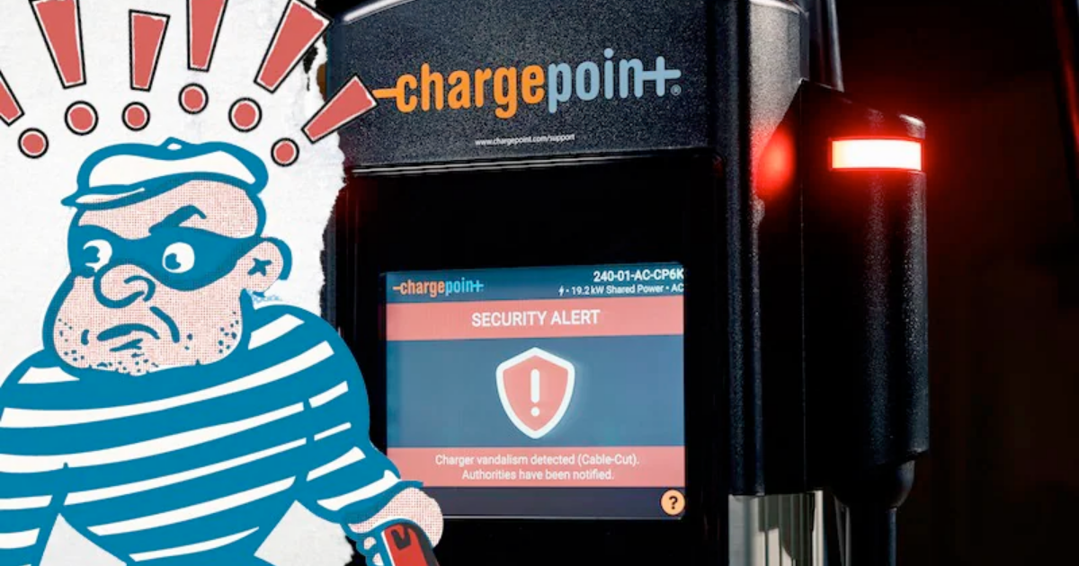 ChargePoint เปิดตัวนวัตกรรมป้องกันการโจรกรรมสายชาร์จรถไฟฟ้า