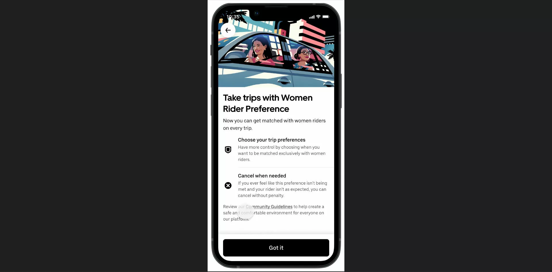 Uber เปิดฟีเจอร์ใหม่ “เลือกรถผู้หญิง” เสริมความปลอดภัยให้ผู้โดยสารหญิง เริ่มใช้ในสหรัฐฯ เร็ว ๆ นี้