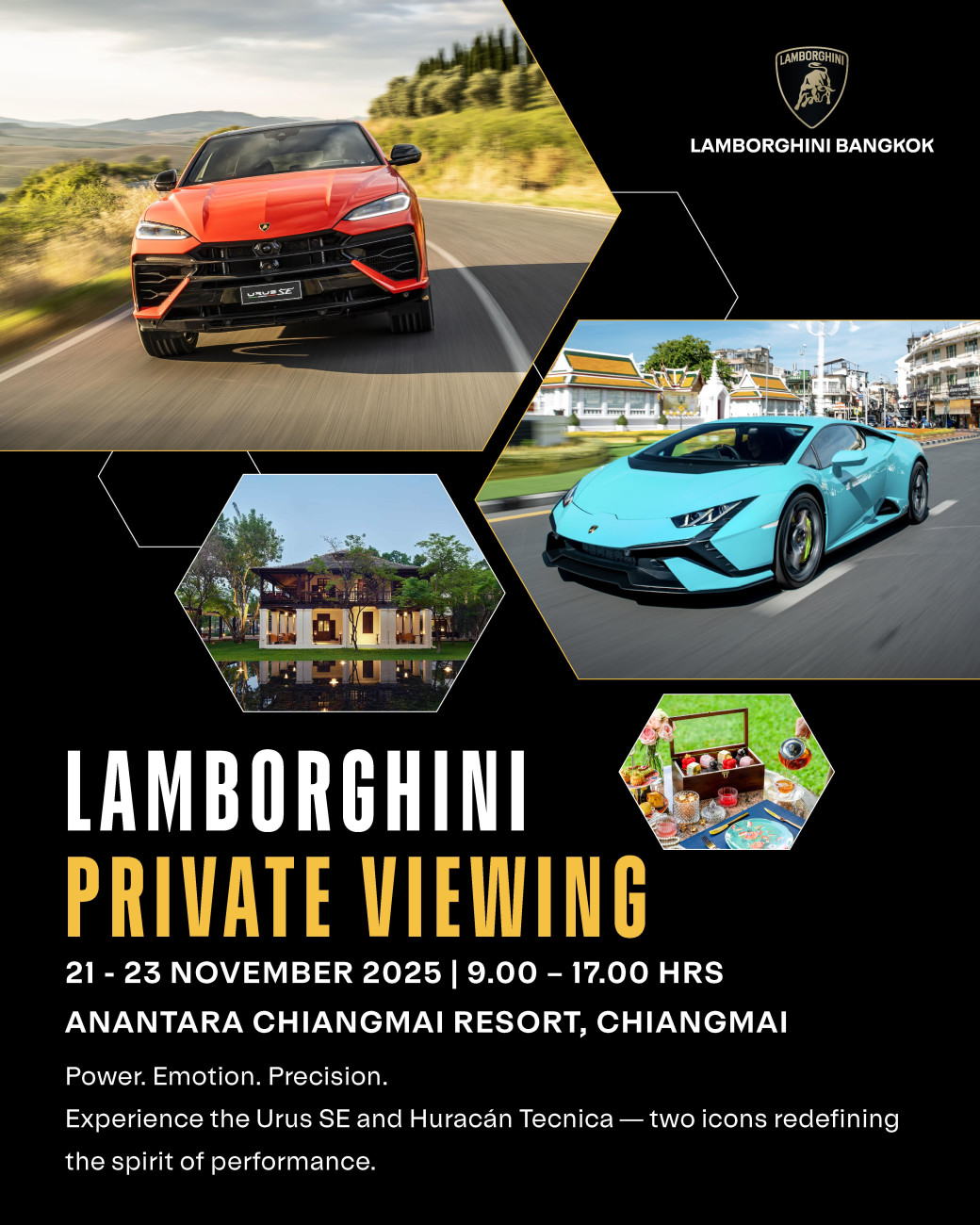 LAMBORGHINI PRIVATE VIEWING AT CHIANGMAI ร่วมสัมผัสประสบการณ์การขับขี่ที่สุดแห่งขุมพลังไฮบริดจากลัมโบร์กินี และ The Last NA รุ่นไอคอนิกระดับตำนาน