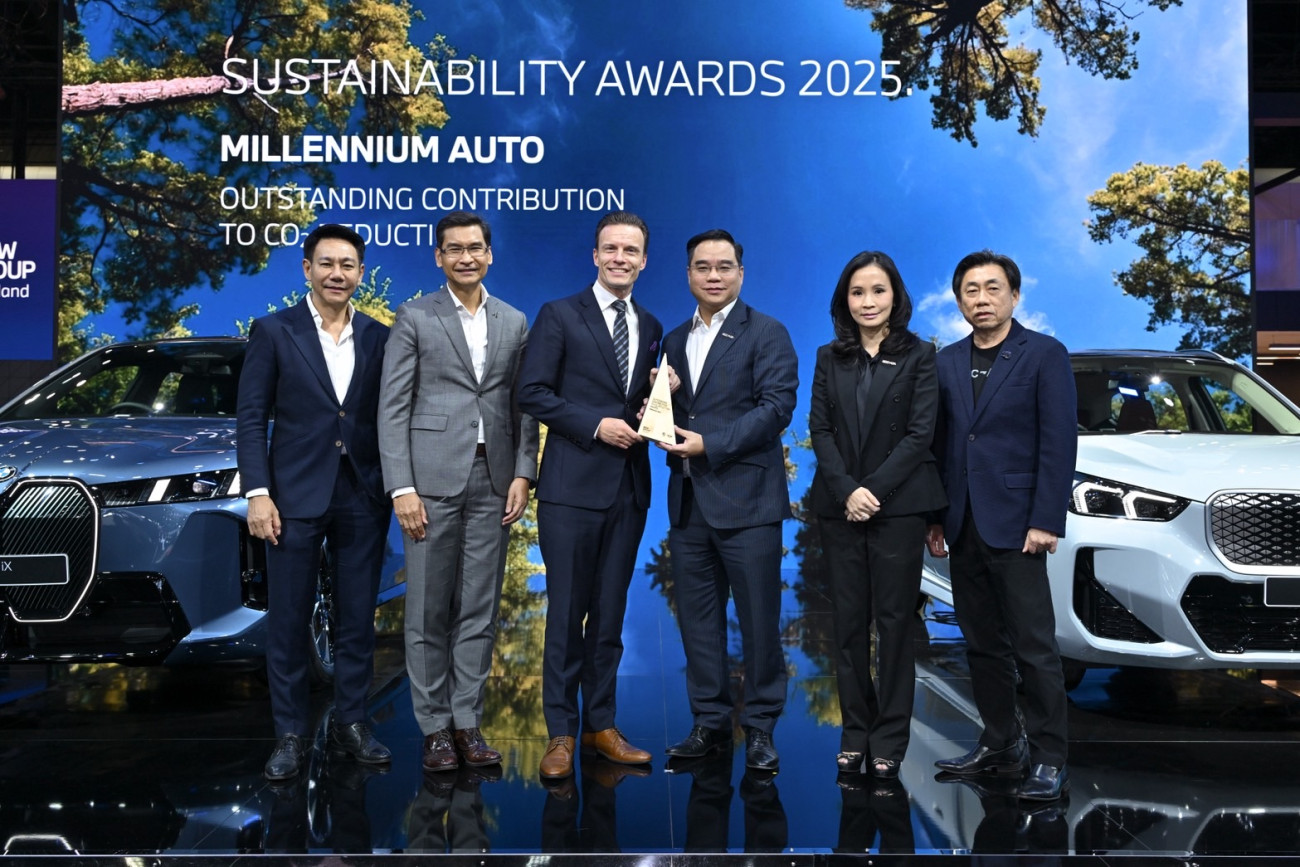 มิลเลนเนียม ออโต้ กรุ๊ป เดินหน้าลดการปล่อยคาร์บอน คว้ารางวัล ‘SUSTAINABLE AWARDS 2025’ จาก บีเอ็มดับเบิลยู กรุ๊ป ประเทศไทย