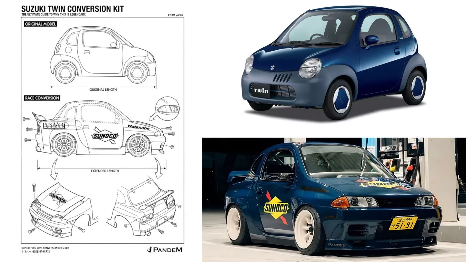 GT-R จิ๋วที่ดูเหมือนภาพ AI แต่มีตัวตนจริง Suzuki Kei Car แปลงร่างเป็น R32 ได้เนียนเกินคาด