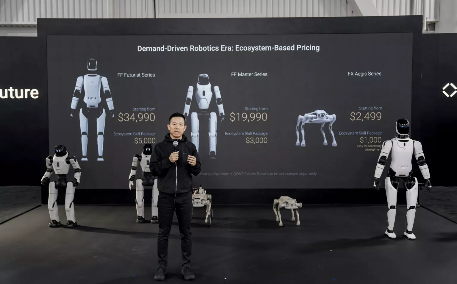 Faraday Future เปิดตัวหุ่นยนต์ 3 รุ่นใหม่ หลังล้มเหลวในธุรกิจรถยนต์
