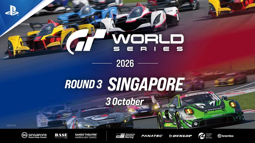 Gran Turismo World Series 2026 รอบที่ 3 การแข่งขันอีสปอร์ต เริ่มที่ Sands Theatre สิงคโปร์ ในวันเสาร์ที่ 3 ตุลาคม 2569
