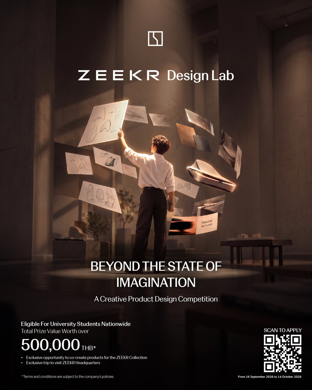 ZEEKR เปิดรับสมัครนักศึกษาทั่วประเทศ ร่วมโครงการออกแบบผลิตภัณฑ์ ZEEKR DESIGN LAB ชิงรางวัลมูลค่ารวมกว่า 500,000 บาท 