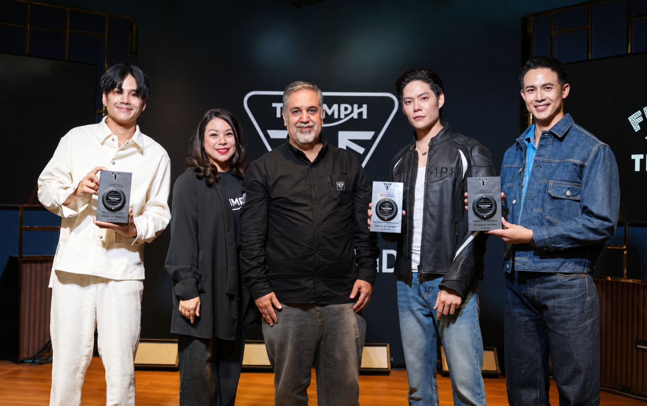 หล่อ เท่ มีสไตล์! ส่องภาพ 3 หนุ่ม Friends of Triumph 3 คาแรกเตอร์ 3 ไลฟ์สไตล์ กับเสน่ห์ที่เป็นตัวเองในแบบฉบับ Triumph