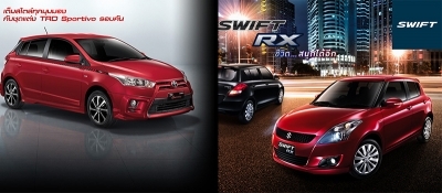 Deft Versus :  ประชันสองอีโค่คาร์แต่งหล่อ  Suzuki Swift RX  พบ   Toyota Yaris TRD sportive