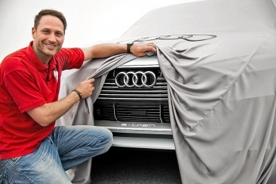 Audi แง้มผ้าคลุมเผยต้นแบบ E-tron Quattro ว่าที่ Q6 พบกัน 15 กันยายนนี้