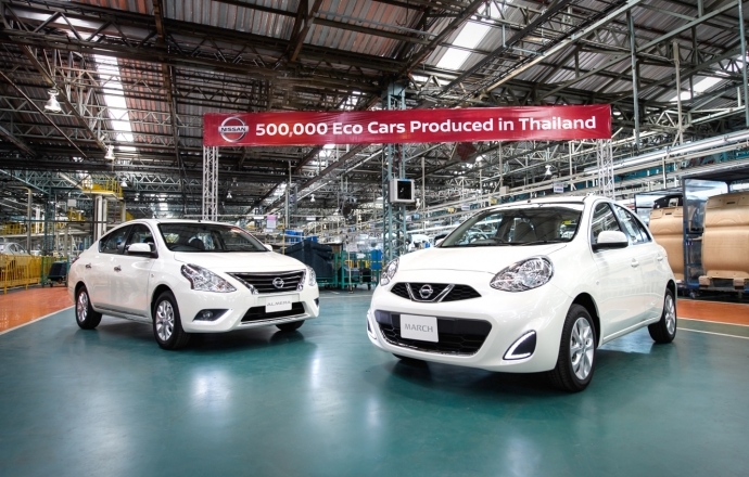 Nissan ตอกย้ำผู้นำ Eco Car ฉลองยอดการผลิตในไทยทะลุ 500,000 คัน