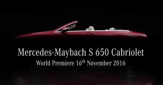 เตรียมเผยโฉม Mercedes-Maybach S 650 Cabriolet ที่สุดความสปอร์ตสุดหรู