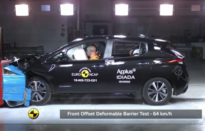รถยนต์ไฟฟ้า Nissan Leaf รับ 5 ดาวการทดสอบความปลอดภัยจาก Euro NCAP