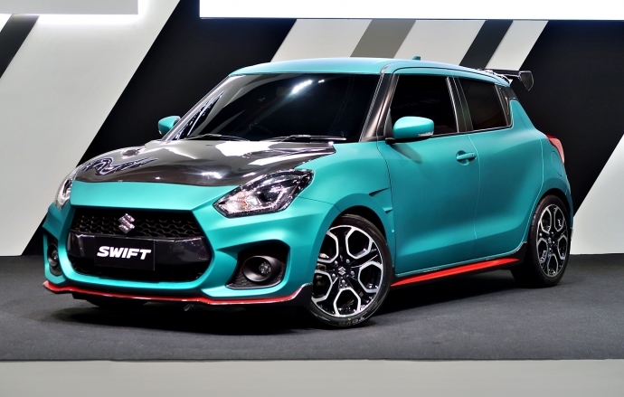ชมคันจริง All New Suzuki SWIFT ตัวแต่งสีเขียวด้านอโนไดซ์ ในงาน Big Motor Sale 2018