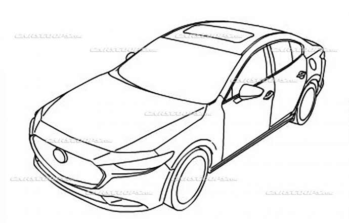 หลุดจังๆ ภาพสิทธิบัตรว่าที่ Mazda3 เก๋งสปอร์ตใหม่หมดค่าย Zoom Zoom