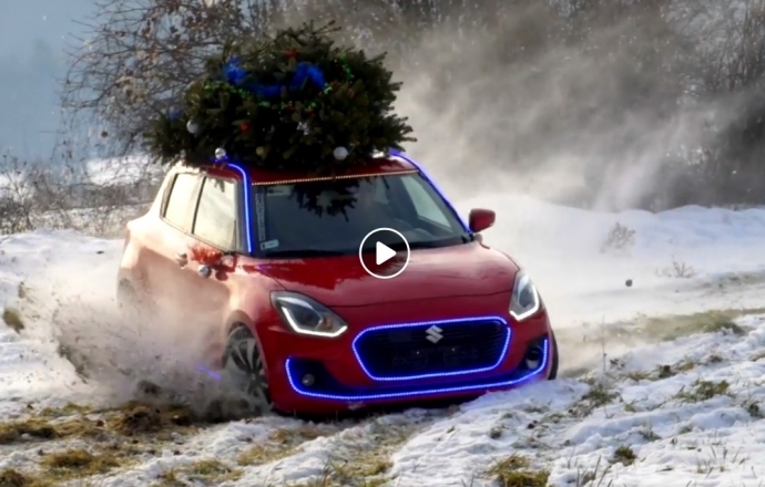 วีดีโอ All New Suzuki SWIFT ซิ่งบนหิมะ ฉลองคริสต์มาสปีใหม่