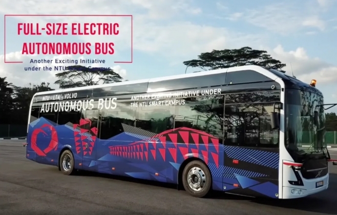 Volvo เริ่มทำการทดสอบรถเมล์ไร้คนขับที่สิงคโปร์