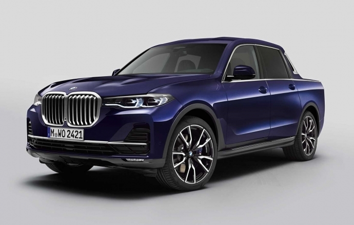 โอเคไหม รถกระบะต้นแบบจากค่ายใบพัดสีฟ้าพันธุ์หรู BMW X7 Pick-up Concept