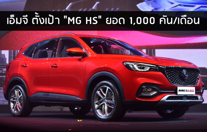 เอ็มจี ตั้งเป้ายอดขายรถใหม่ New MG HS ที่ 1,000 คัน/เดือน