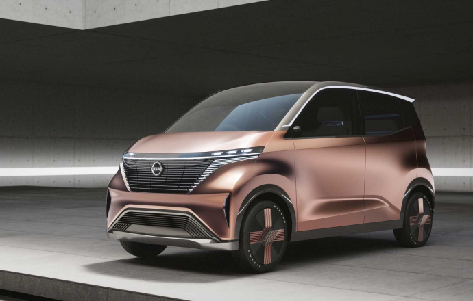 เปิดภาพรถยนต์ไฟฟ้าต้นแบบ Nissan IMk concept เตรียมโชว์ตัวจริงที่งาน Tokyo Motor Show 2019