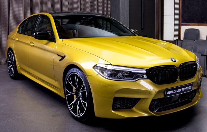 คันจริง BMW M5 Competition สีเหลือง จาก Abu Dhabi