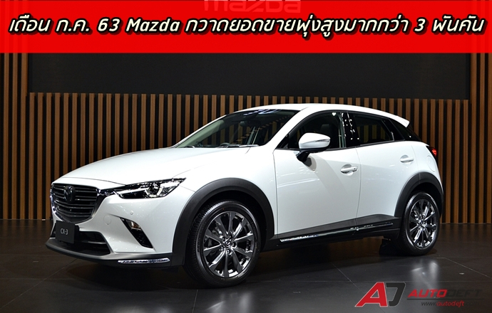 เติบโตต่อเนื่อง!! Mazda เผยยอดจำหน่ายเดือนกรกฎาคม 63 พุ่งสูงมากกว่า 3 พันคัน