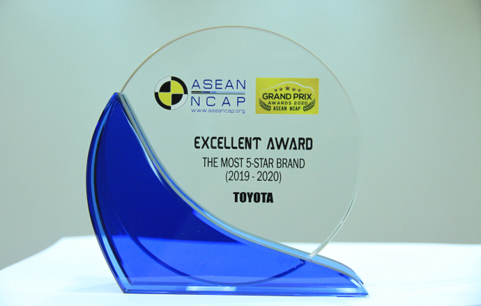 โตโยต้ากวาดรางวัลด้านความปลอดภัยและเทคโนโลยี ในงาน 4th ASEAN NCAP GRAND PRIX AWARDS