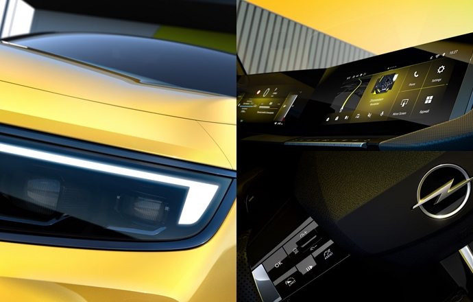 ทีเซอร์ล่าสุด Opel Astra ปี 2022 อวดไฟหน้าและจอดิจิตอลภายใน