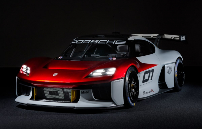 เปิดภาพรถไฟฟ้าค้นแบบตัวแรง Porsche Mission R concept พลังสุดเท้าเฉียด 1,100 แรงม้า 