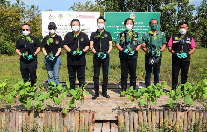 มิตซูบิชิ มอเตอร์ส ประเทศไทย เดินหน้าโครงการ ‘ปลูกป่า 60 ปี 60 ไร่’ ปลูกต้นไม้ 40 ไร่ เพิ่มพื้นที่สีเขียวให้ป่าชุมชนบ้านนางาม จ.สระแก้ว