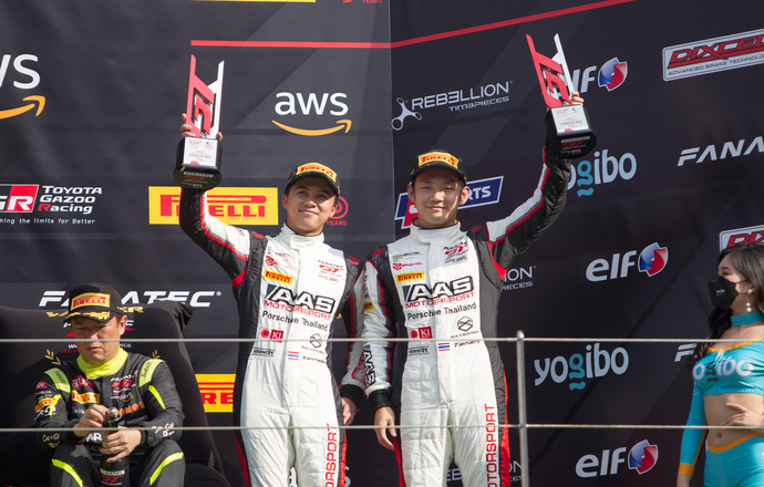 2 นักแข่งไทย ขึ้นโพเดียมรับรางวัล P3 Over All ในรายการ Fanatec GT World Chalange Asia 2022