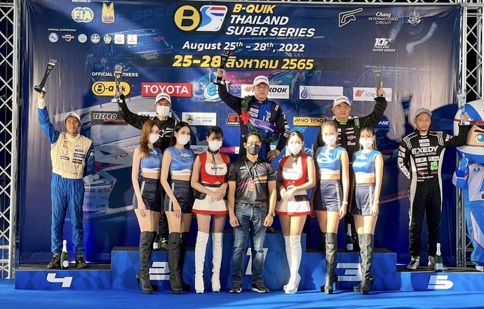 คอมแพ็ค เบรก แสดงความยินดีกับ “ชานนท์ รจนา” คว้าแชมป์ศึกประลองความเร็วรถยนต์ทางเรียบ B-Quick Thailand Super Series 2022