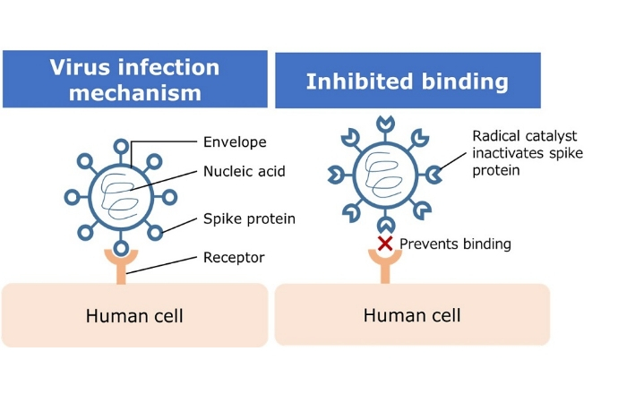 Nissan ร่วมพัฒนาเทคโนโลยีช่วยยับยั้งการเจริญเติบโตของเชื้อไวรัส ได้อย่างมีประสิทธิภาพด้วยวิธีการเร่งปฏิกิริยาออกซิเดชัน