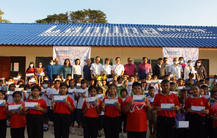 “ลามิน่า” ส่งมอบอาคารหลังใหม่ในโครงการลามิน่าสานฝันเด็กไทยได้เล่าเรียน ปีที่ 22