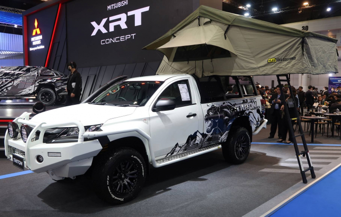 ยลโฉมคันจริง Mitsubishi Triton Single Cab 2.4 GL 4WD AT แต่งลุยสายแคมป์ ที่งาน Motor Show 2023